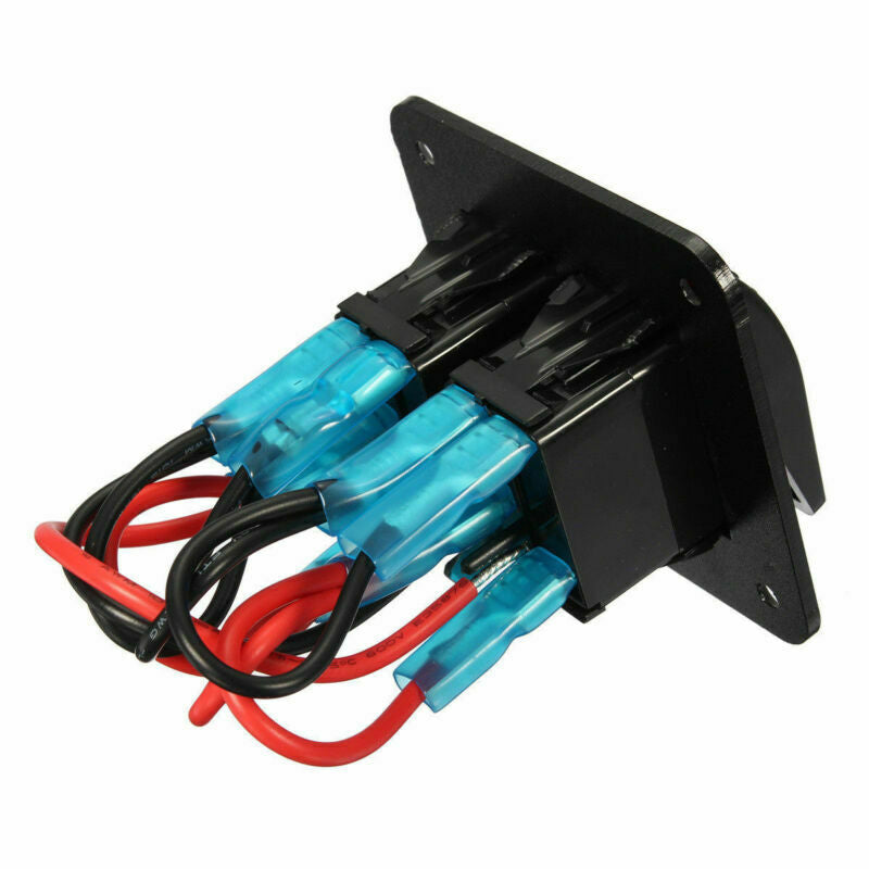 12/24V 2 Gang Dual LEDs Car Caravan Marine Boat Rv Rocker Switch Panel Universal
