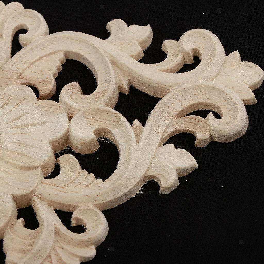 Wooden Carved Corner Applique Frame Furniture Craft Cabinet Corner Decor b
