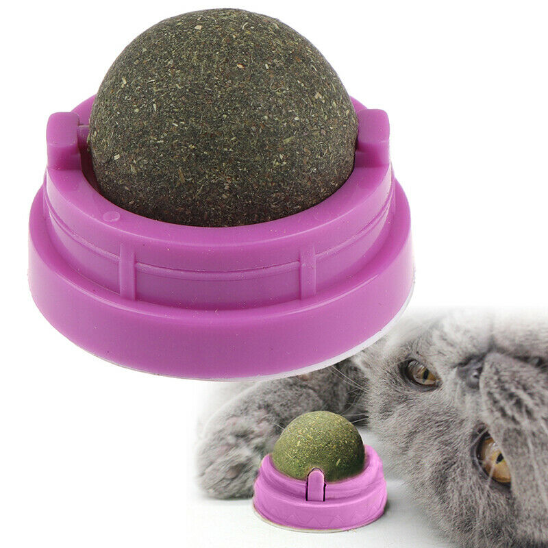 Catnip Ball Set Self-adhesive Rotated Catnip Silvervine Lick Ball For N J.l8