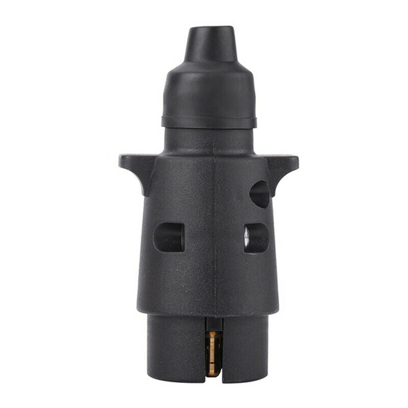 Plastic 7Pin 12V Trailer Plug Socket Wiring Connector Adapter Black Towing Qx