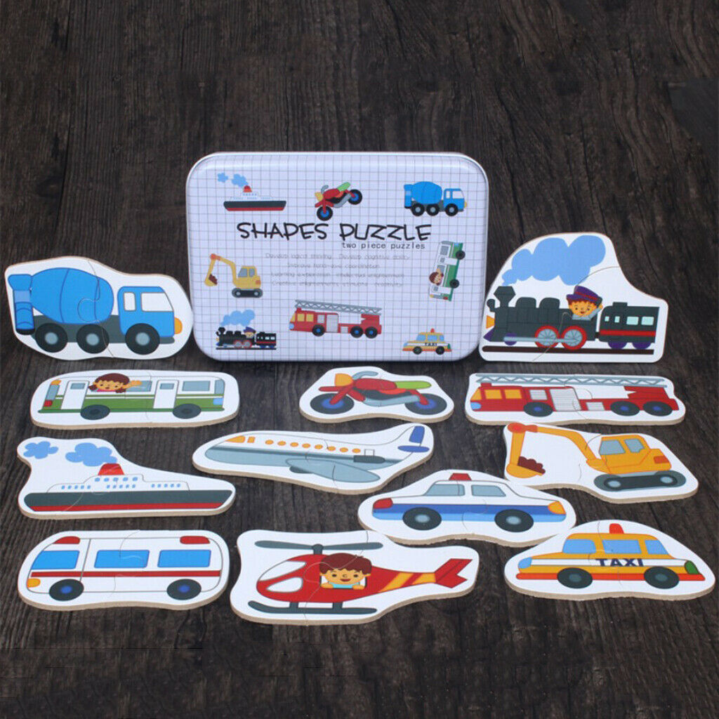 Preschool Educational Puzzle Cognitive Card Matching Game Vehicle