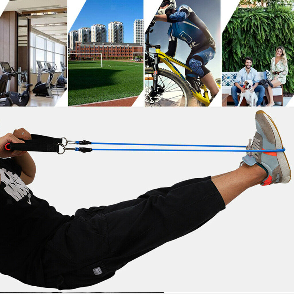11 Pieces TPE Resistance Bands Tube Set Leg Chest Belly Glutes Builder Yoga