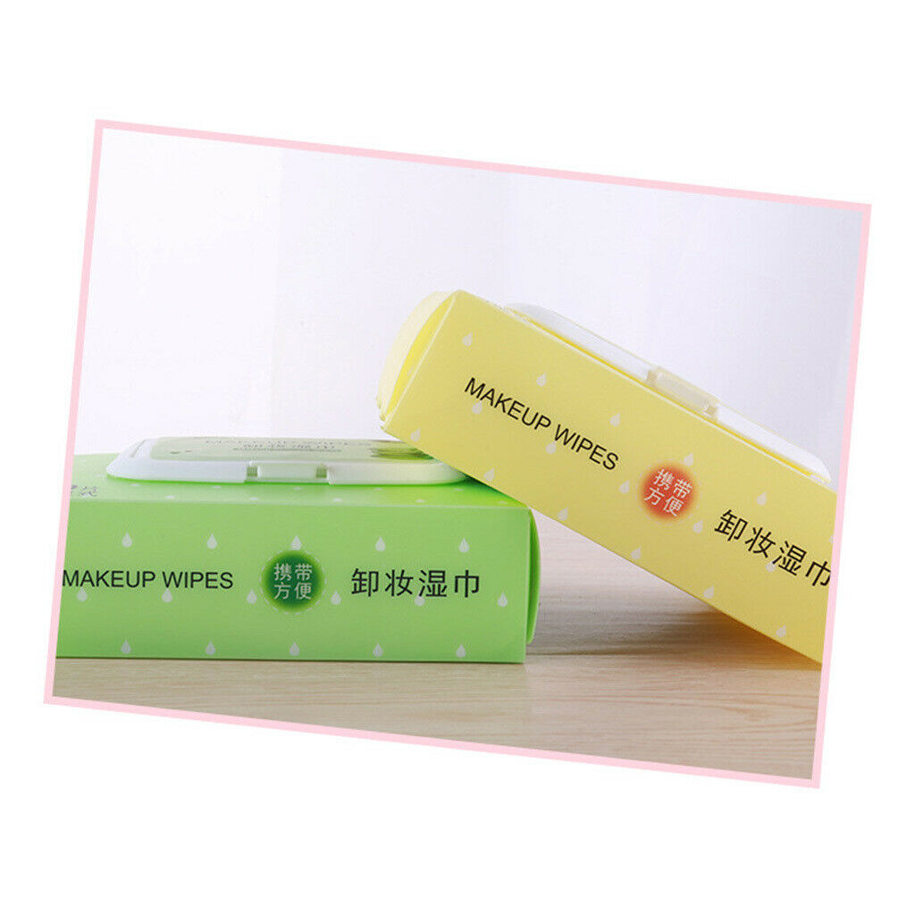 50pcs/Pack Mild Facial Cleansing Towelettes Makeup Remover Wipes Violet Flavor