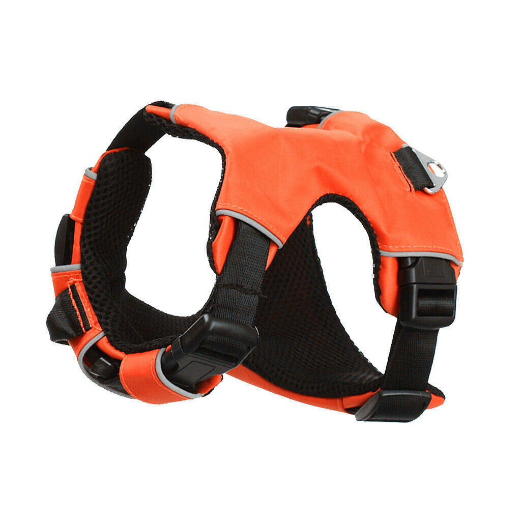 Dog Harness Soft Pad Vest Chest Strap Pet Training Walking Collar S Orange