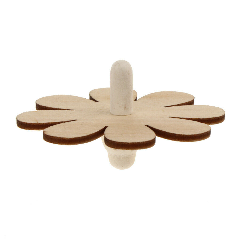 3X 4pcs Assorted Unfinished Wood Peg-Top Spinning Top Gyro for Kids DIY Craft