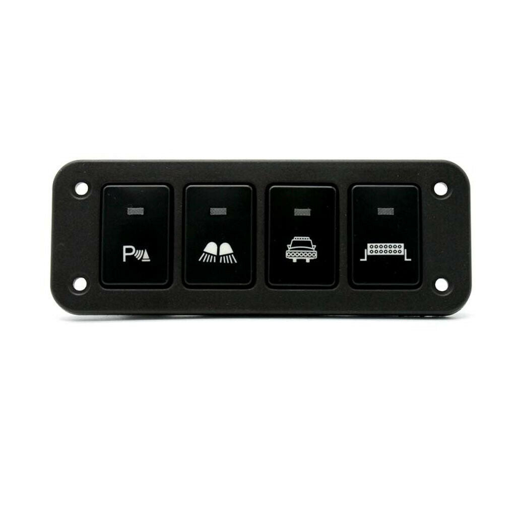 Auto Car 4 Gang White LED Rocker Toggle Light Switches Panel