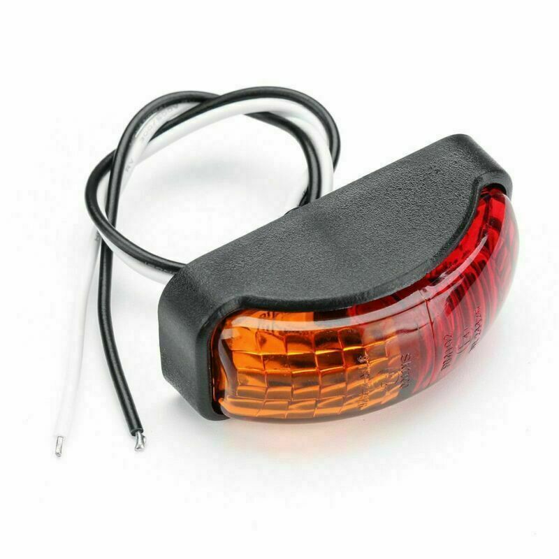 10X Red/Amber LED Side Marker Lights Lamp Trailer Truck Lorry Caravan Van 12-24V