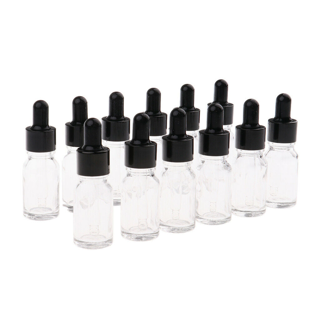 5ml 10 ml Glass Bottles for Essential Oils--24 Pcs Empty Dropper Bottles with