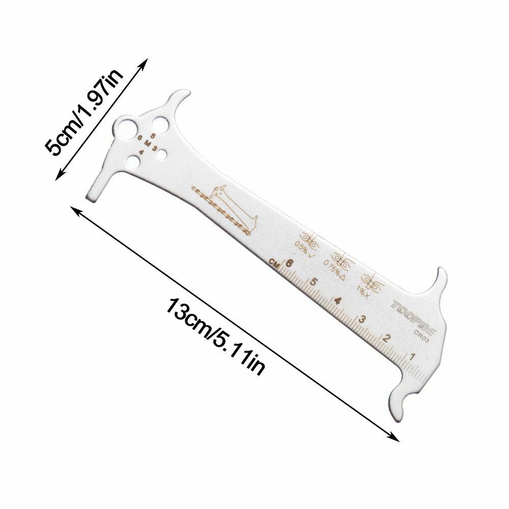 Three-in-one Caliper Ruler Chain Measurement Bike Chain Wear Indicator Gauge