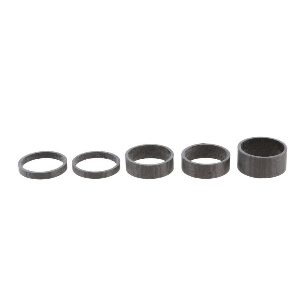 5 Pieces Bike Bicycle Carbon Fiber Washer Headset Stem Spacer 5/10/15mm