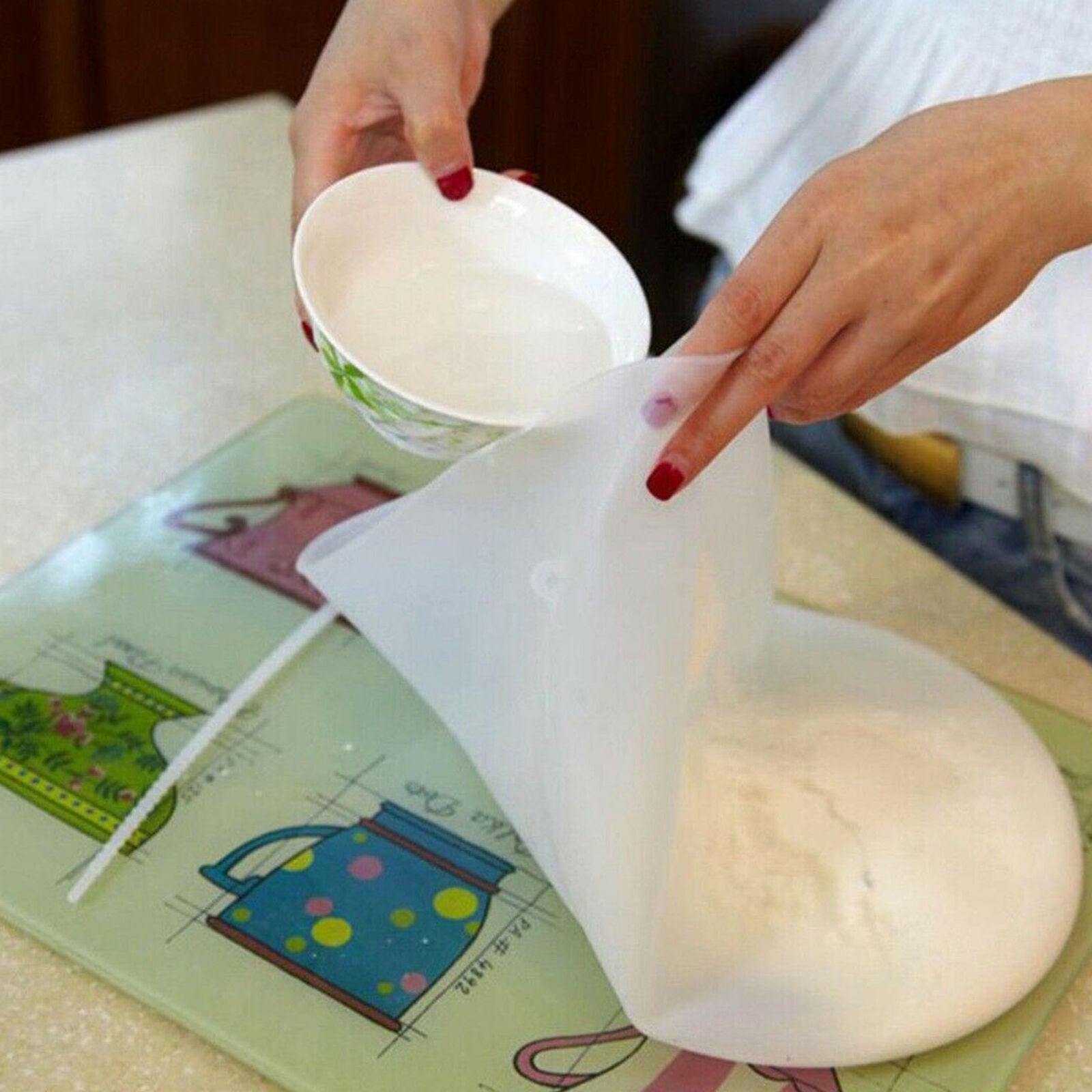 Dough Bag Silicone Kneading Bread Maker Mixing Flour Pastry Kitchen Mixer