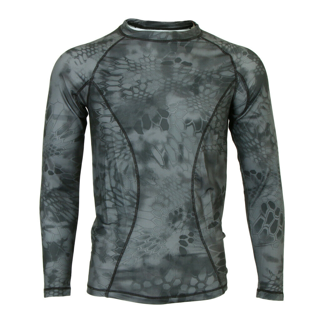 Unisex Outdoor Hunting T-shirt Quick-Drying Breathable Nylon Camo Tees XL