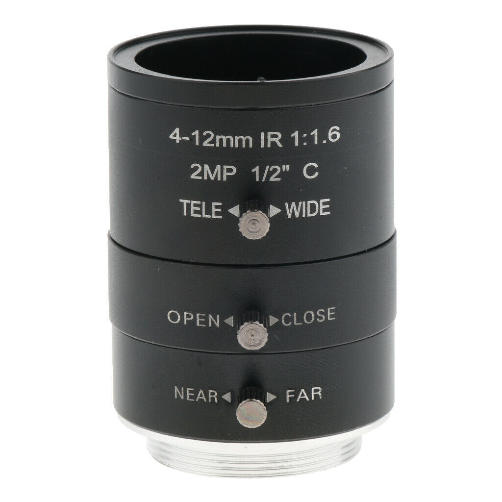 4-12mm F1.6 Manual IRIS Zoom CS Lens For  Camera Industrial Microscope
