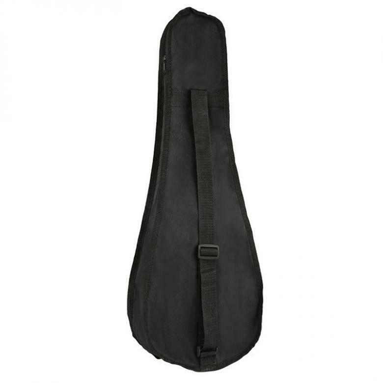 21'' Ukulele Gig Bag Black 600D Oxford Fabric Waterproof Hawaiian Guitar Case