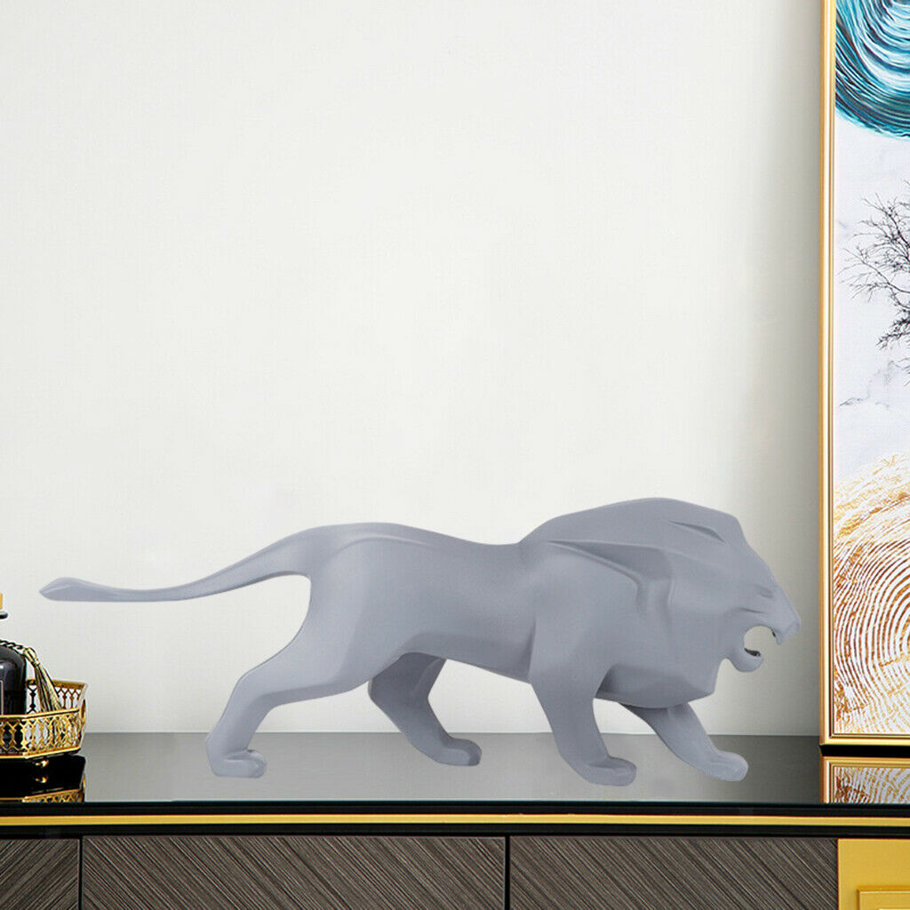 Lion Statue Abstract Lion King Animal Sculpture Craft Hotel Shelf Ornaments