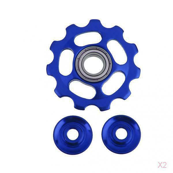 2x 11T MTB/Road  Aluminium Alloy Jockey Wheel Rear Derailleur Pulley 4 Color