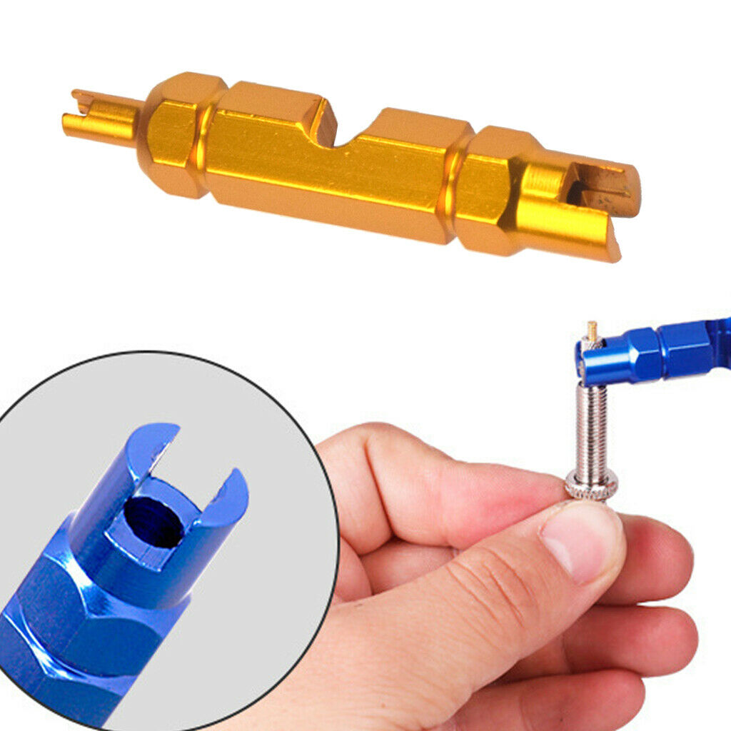 Valve Core Remover Wrench MTB Bike Bicycle Durable Universal Golden