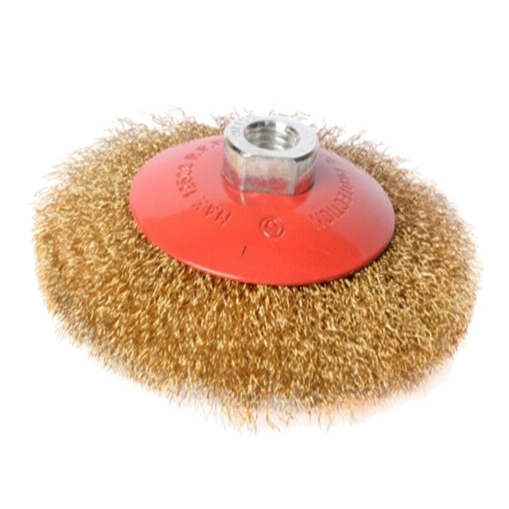 Threaded Crimped Steel Wire Wheel Brush Abrasive Easy to use Durable 4inch