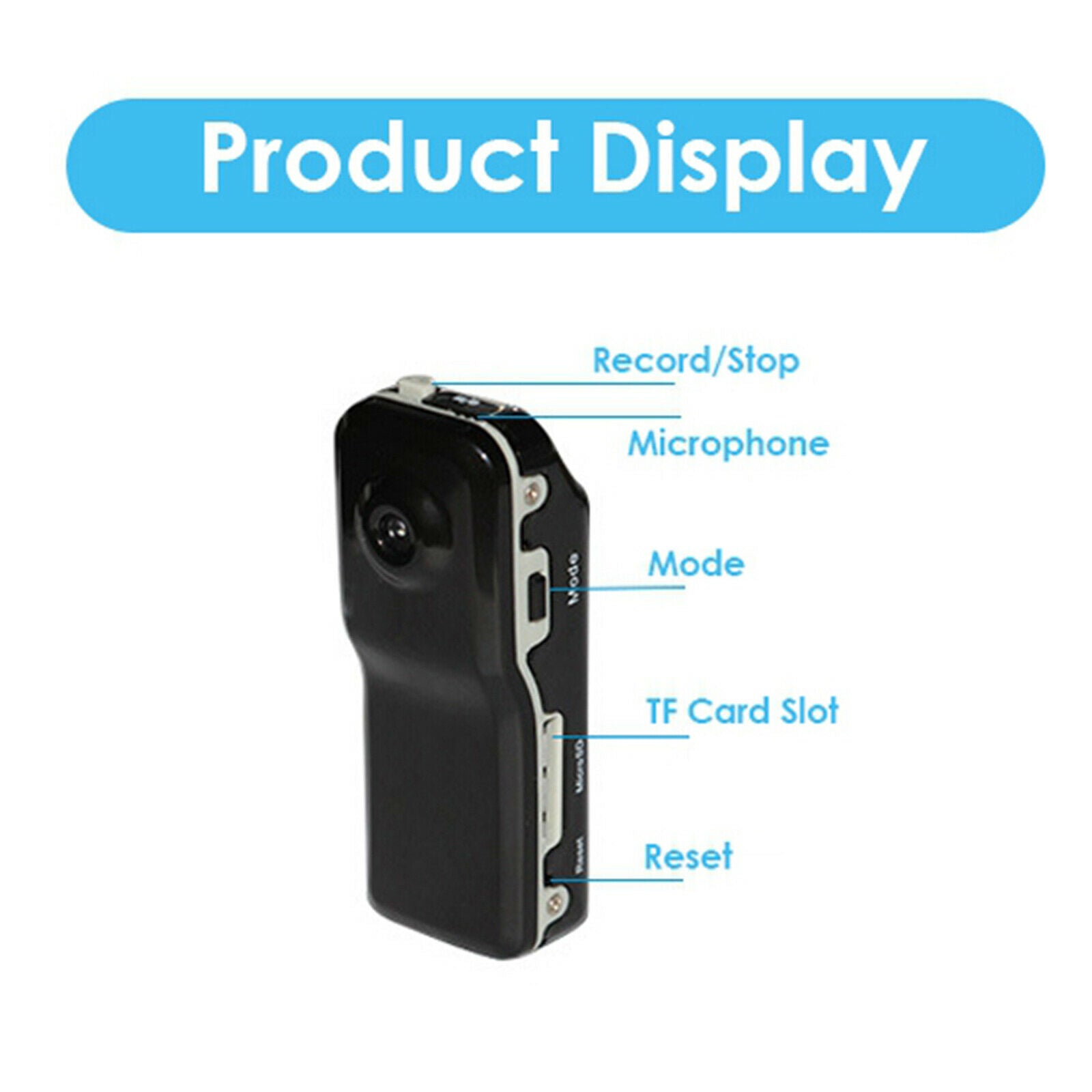 MD80 Portable Mini DV DVR Sports Camera HD 480P Video Audio Recorder Outdoor