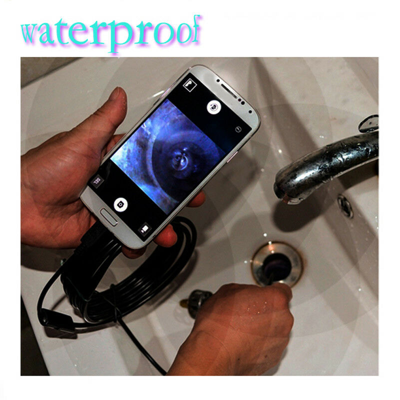 Mini Android Endoscope Waterproof Borescope USB Inspection Video Camera Record