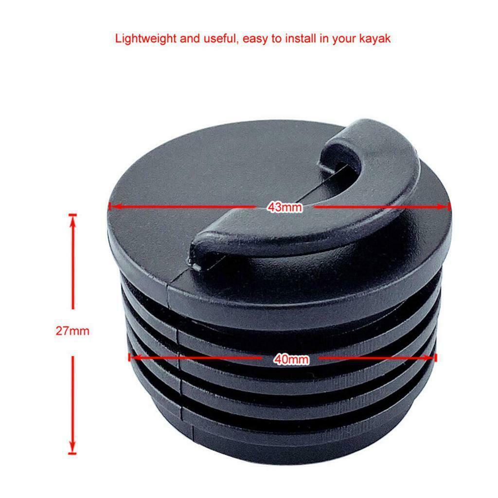 Rubber Kayak Marine Boat Scupper Plugs Canoe Drain Holes Stoppers Bung Black