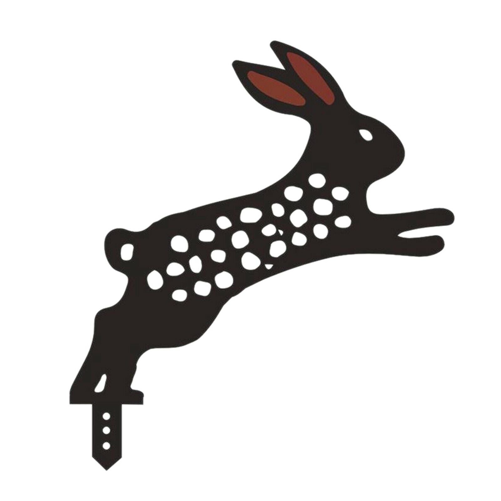 Rabbit Stakes Silhouette Black Cute Stake Decorative for Country Signs