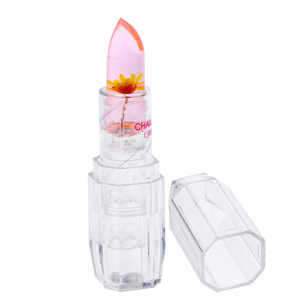 Color Changing Jelly Lip Blam Flower Lip Gloss Moisturizing Lipstick Lasting 6#