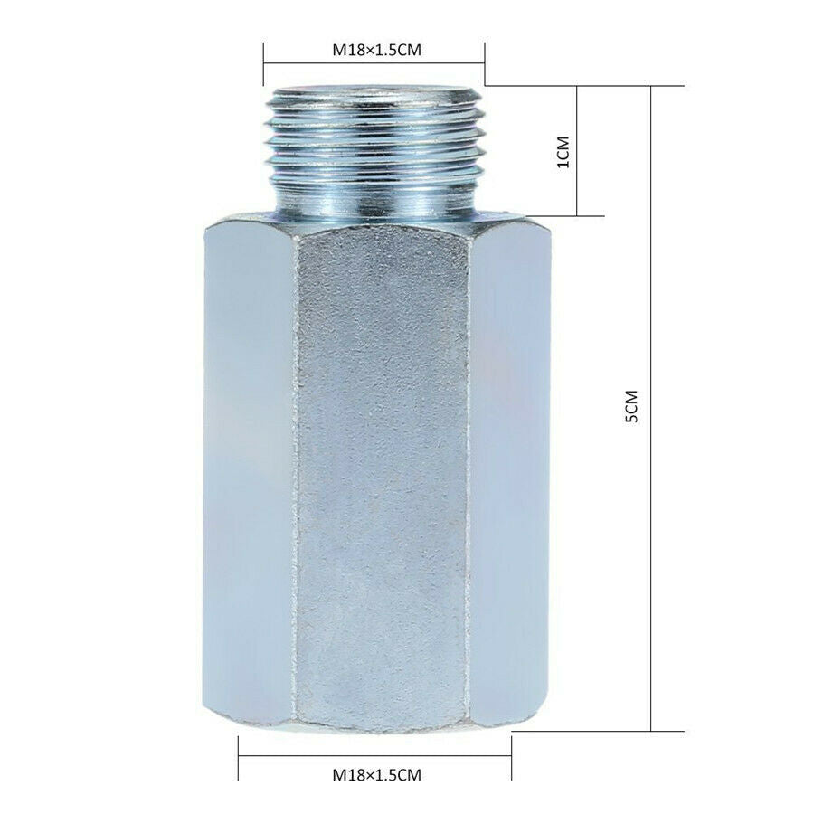 M18 1.5 O2 Lambda Oxygen Sensor Bung Adapter Extender Spacer Stainless Steel