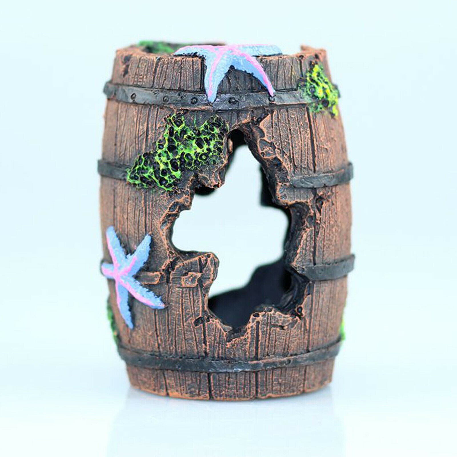 Broken Barrel Aquarium Decoration Fish Tank Cave Ornaments for Fish Shrimp
