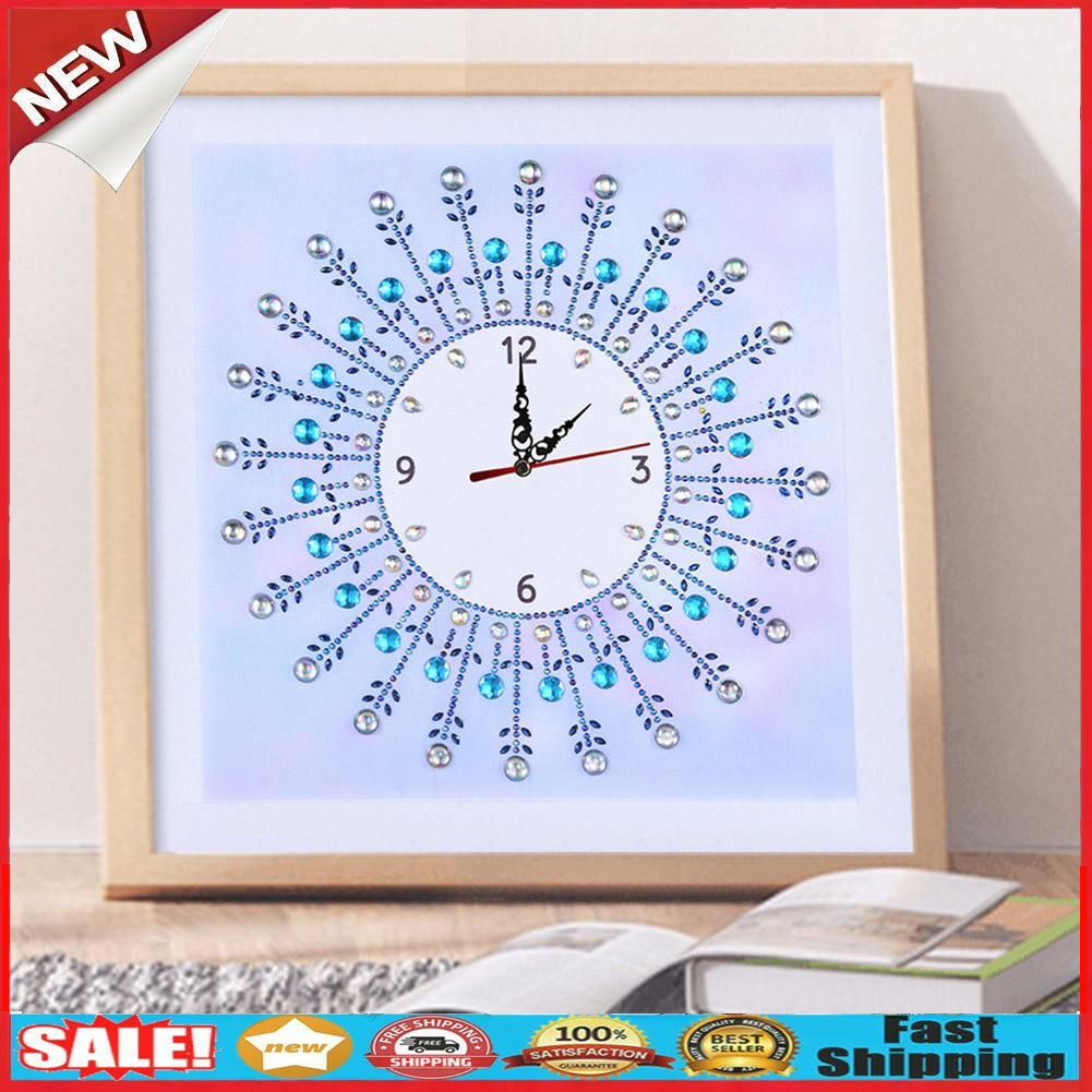 DIY Special Shaped Diamond Painting Sun Flower Wall Clock Craft Home Decor @