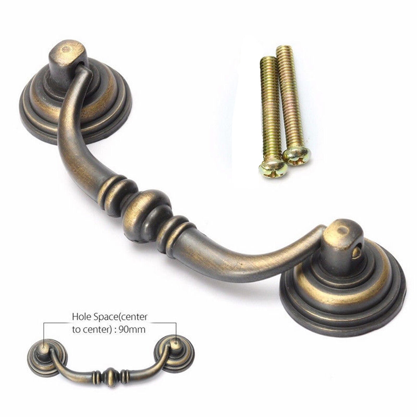 3.5" Dresser Pulls Drawer Bail Pull Cabinet Door Handle Drop Zinc Alloy Hot HK
