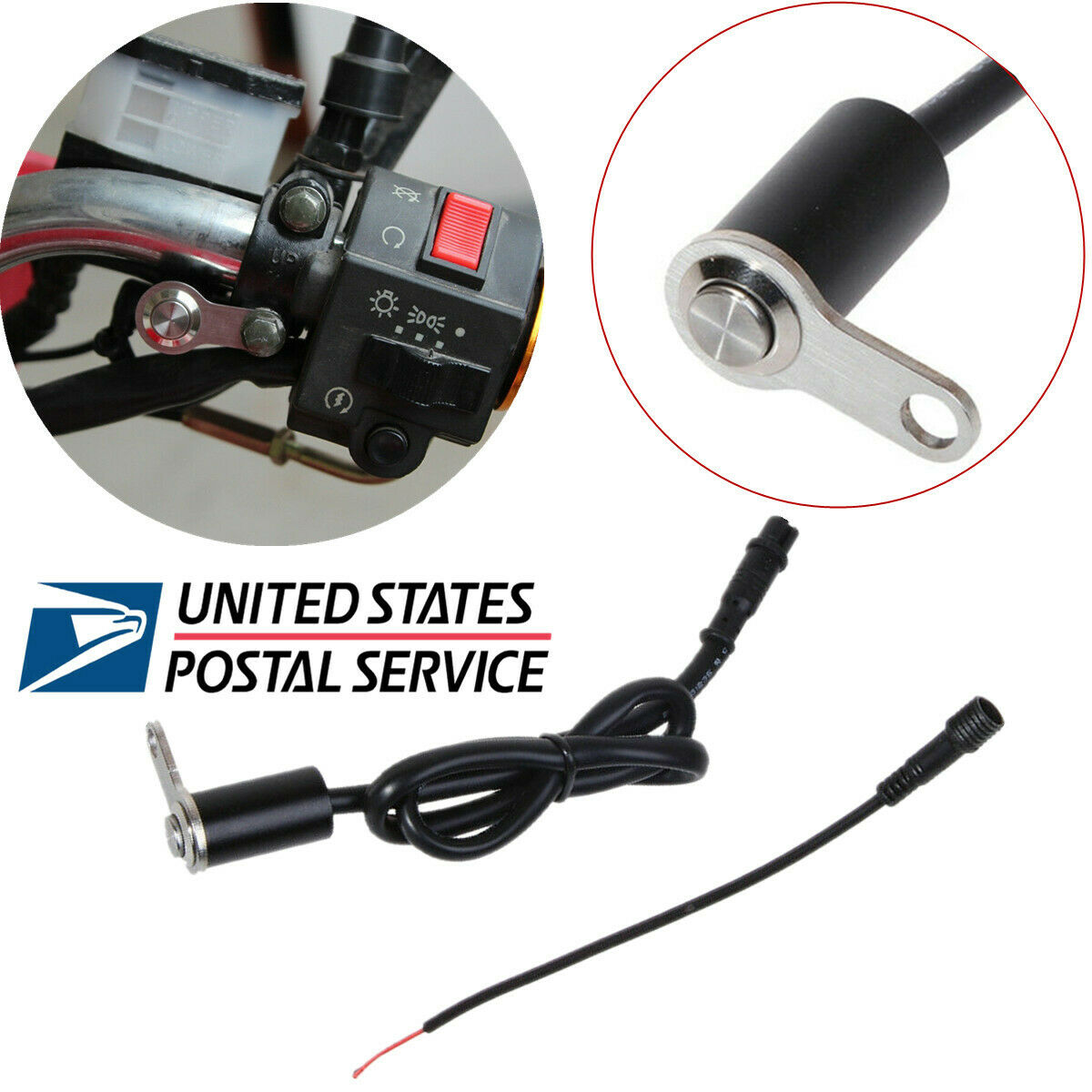 1 Pc Weatherproof One Button Self-return Reset AS Horn, Engine Power Kill Switch