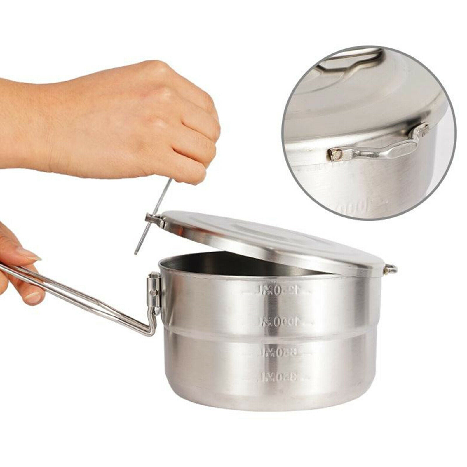 Outdoor Sauce Pan Saucepan Soup Milk Noodles Steak Pot Camping Backpacking