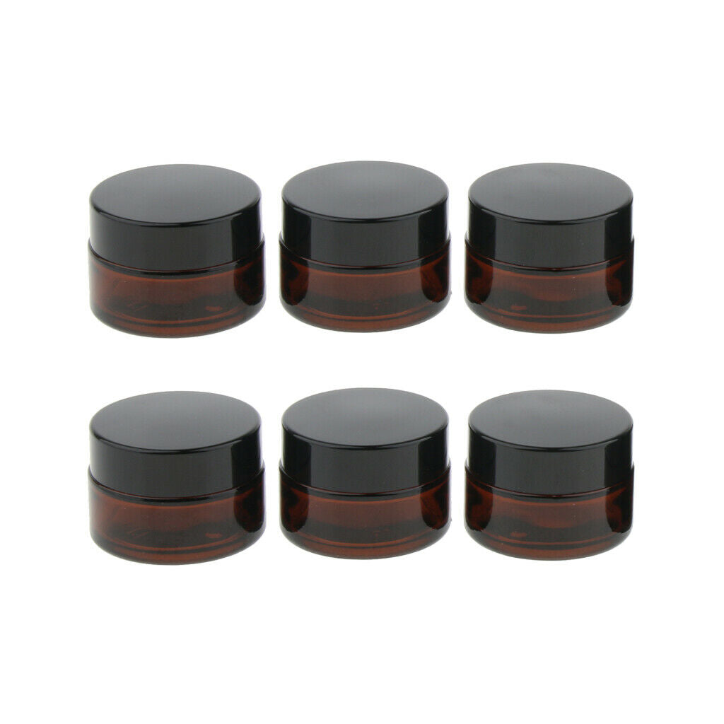 Empty Cosmetic Containers Glass Jars Amber Glass Vials for Lotion 15g