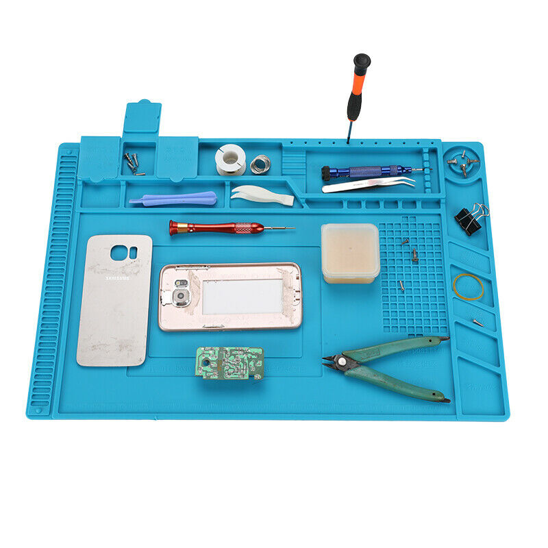 Magnetic Insulation Soldering Iron Silicone Pad Desk Work Pad Telephone Repair
