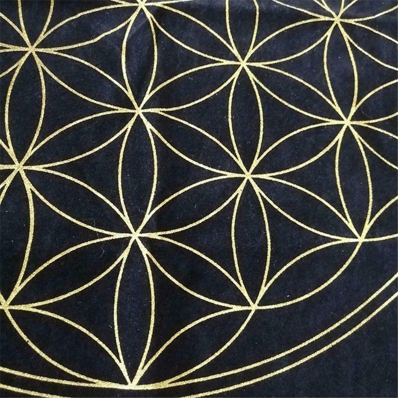 Tarot Card Tablecloth Flower of Life Divination Altar Cloth Board Game Card Pad
