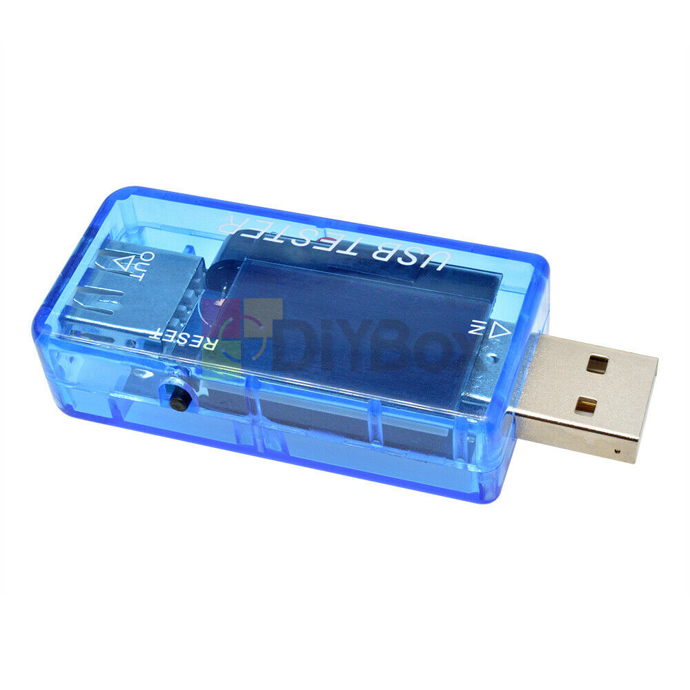 6 in 1 Voltmeter Tester LCD Current Voltage Capacity Power Detector Blue Case