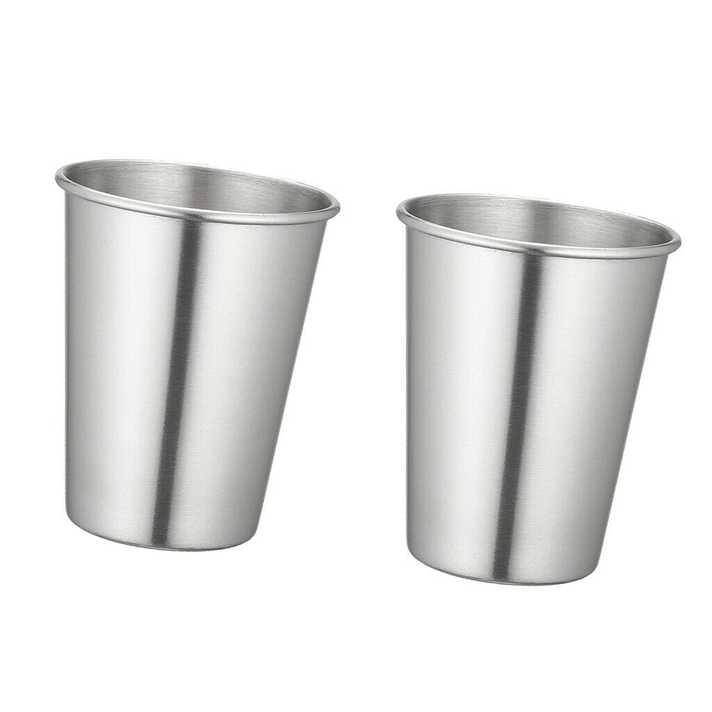 2pcs 320ml Portable Stainless Steel Double Wall Mug Travel Tumbler Tea Cup