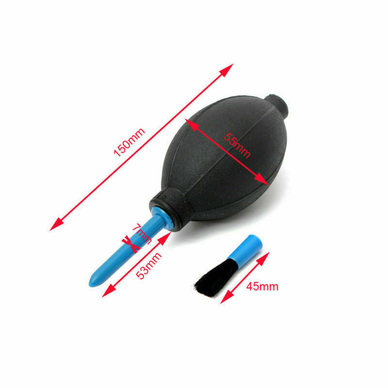 Rubber Bulb Air Pump Dust Blower Cleaning Cleaner +Brush For Digital Camera Lens