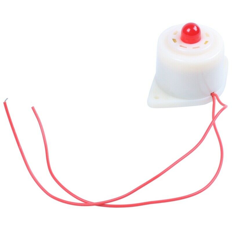 BJ-3 AC220V Industrial LED Blinker Red Alarm Siren Buzzer 100dB White S5X9X9