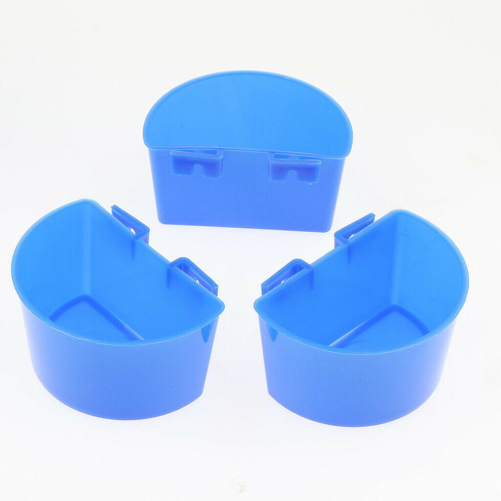 Lot of 30 - Bird Pigeon Parrot Feeder Cups Bowls Feeding Bowl Sand Cups Blue