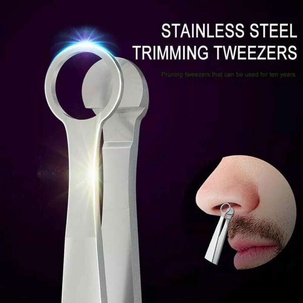 Universal Nose Hair Trimming Tweezers Stainless Steel Eyebrow Nose Hair Cut USA