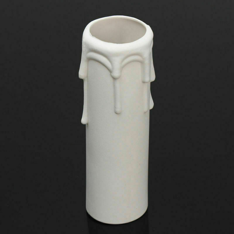 22mm White Candelabra Candle Holder Plastic Connecting Lamp Candle Cover