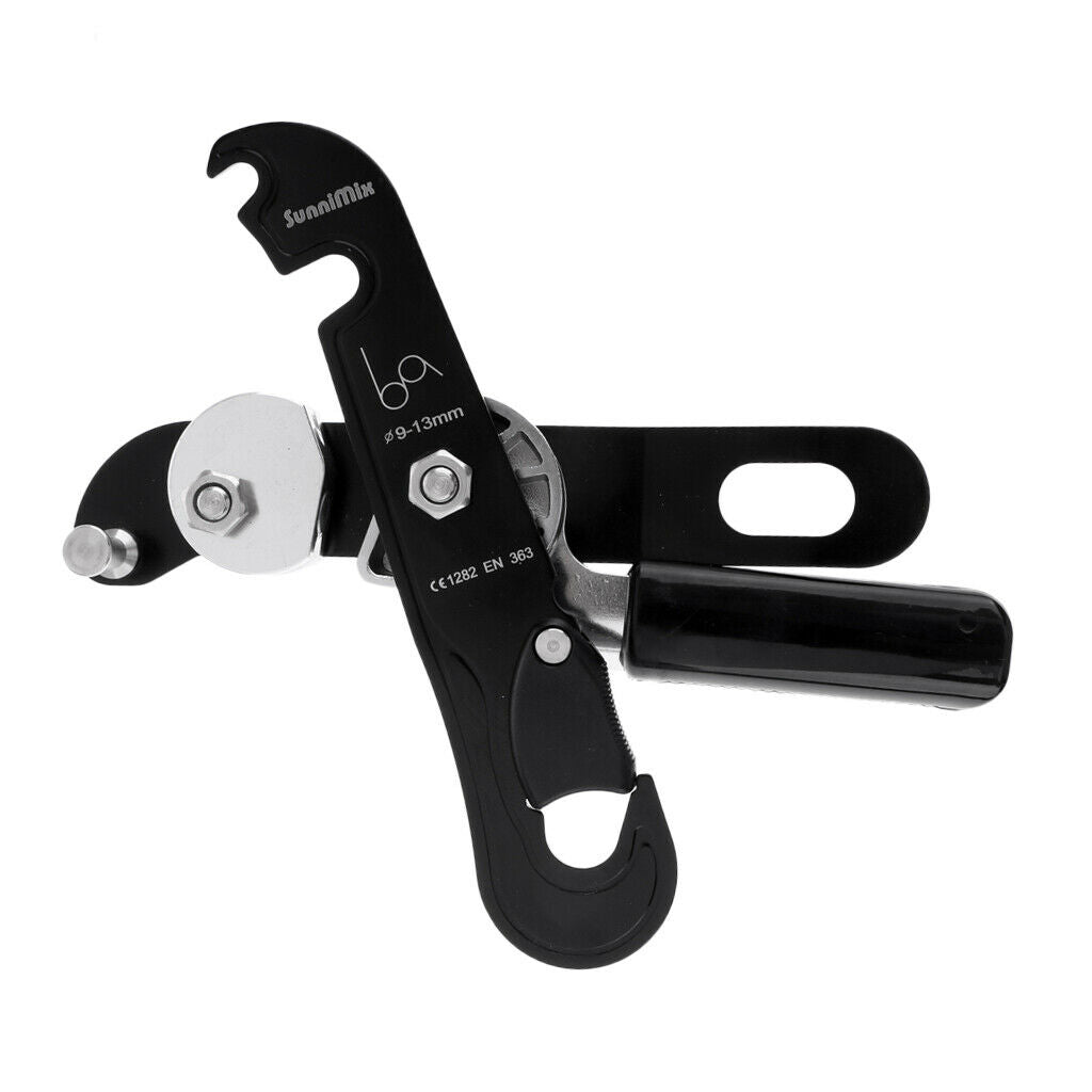 Stop Descender for 9-13mm Rope for Exploring Engineering Protection Black