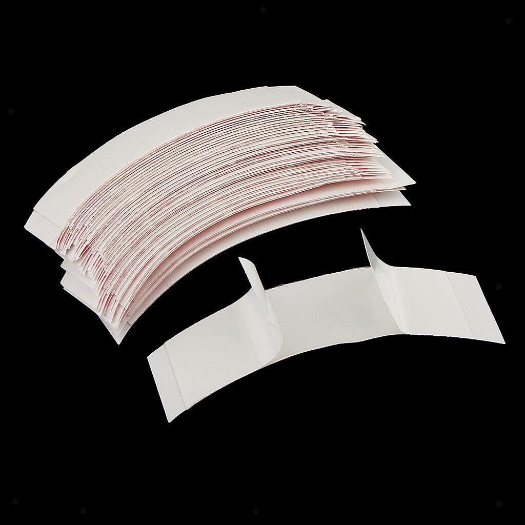 72Pcs Sweatproof Wig Tapes C Contour Hairpiece Skin Clothes Glue Pink+Blue