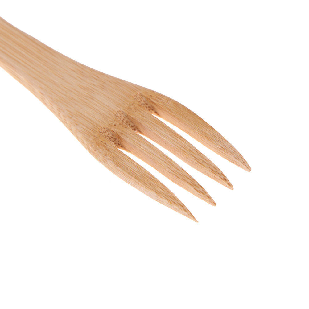 1pc Wooden Spoon Forks Set Wood Cutlery Coffee Tea Spoon Salad Fruit For.l8