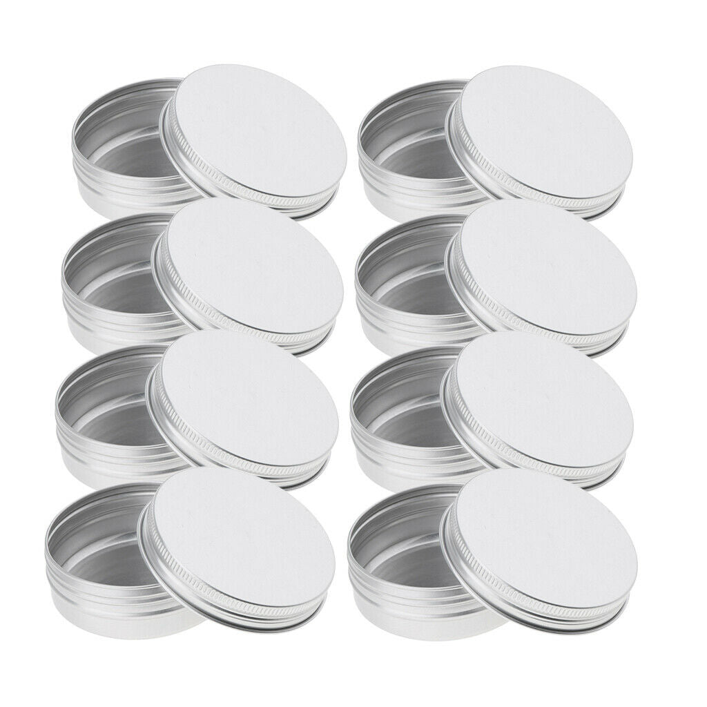 32x Screw Round Tin 60ml for Lip Balm Crafts Cosmetics Candles Storage Kits