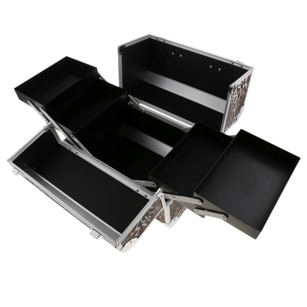 Aluminum Makeup Train Jewelry Storage Box Cosmetic Lockable Case Organizer #8