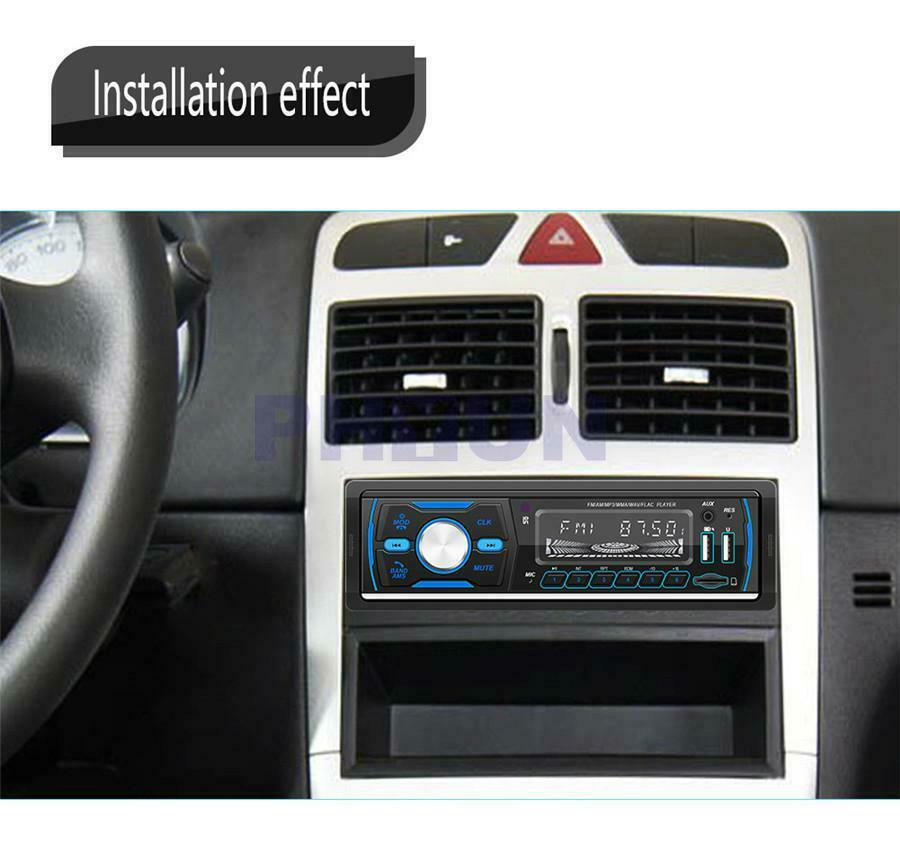 60W Single 1 Din Car DAB+ RDS FM AM Radio Stereo AUX Audio MP3 Player Bluetooth