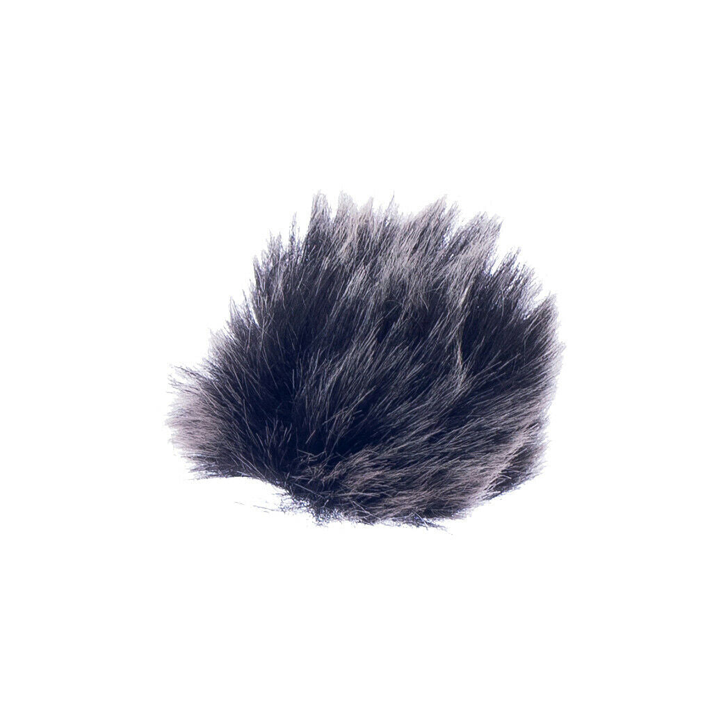 Black +White Fur Microphone Windscreen for Lapel Lavalier Mic 0.5cm